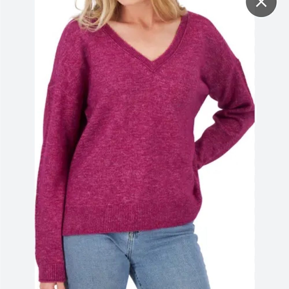 Lucky Brand Bright Purple Relaxed fit Knit Sweater L